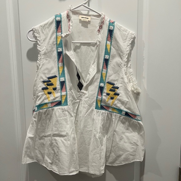 Zadig & Voltaire Tilda Voile Top - Picture 1 of 7